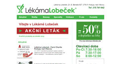 Desktop Screenshot of lekarnalobecek.cz